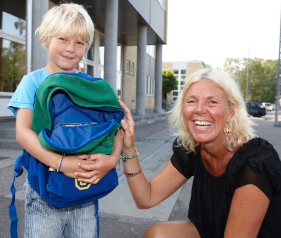 Anna Thygesen i 2009 med sin søn