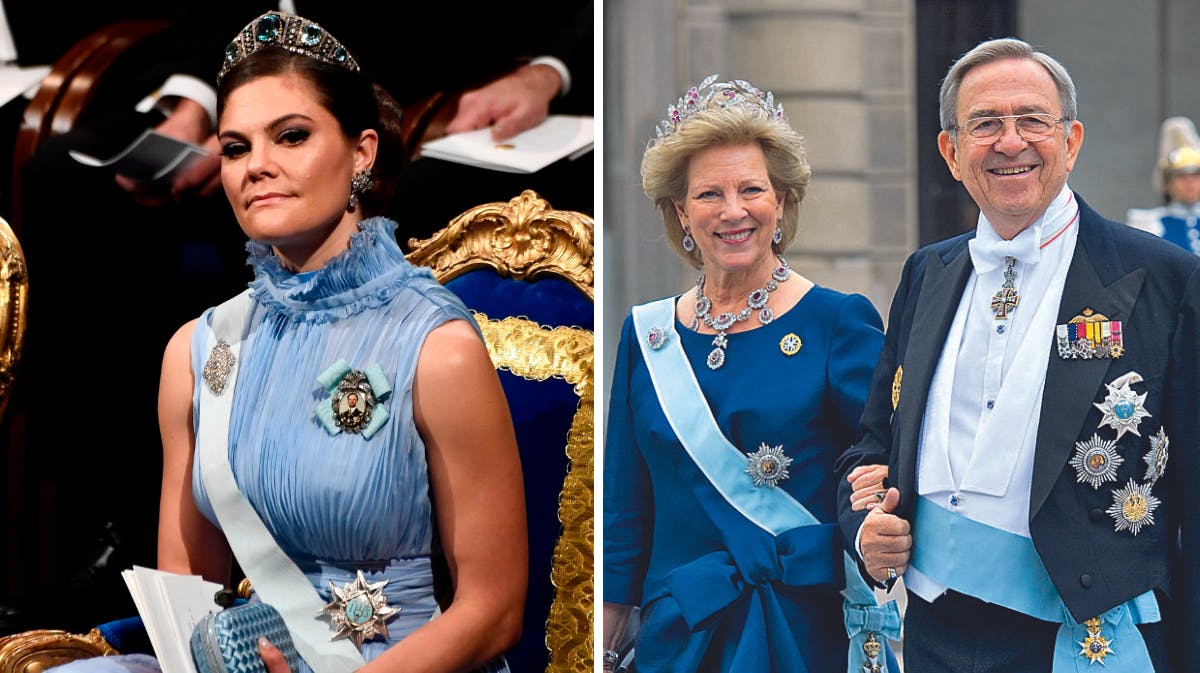 Kronprinsesse Victoria, dronning Anne-Marie og kong Konstantin 