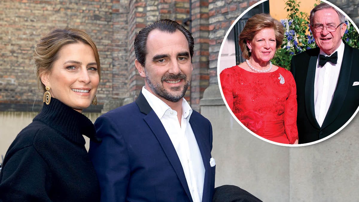 Fotomontage: Prinsesse Tatiana, prins Nikolaos, dronning Anne-Marie og kong Konstantin.