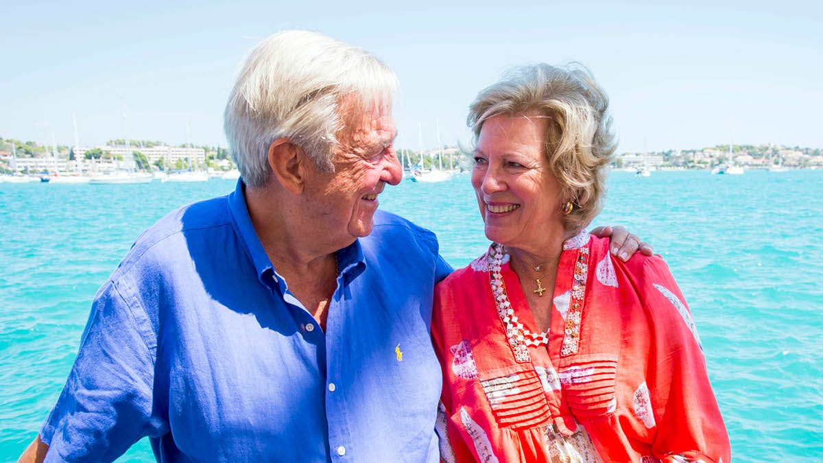 Kong Konstantin og dronning Anne-Marie. Taget i forbindelse med deres store guldbryllupsinterview med BILLED-BLADET i 2014. 