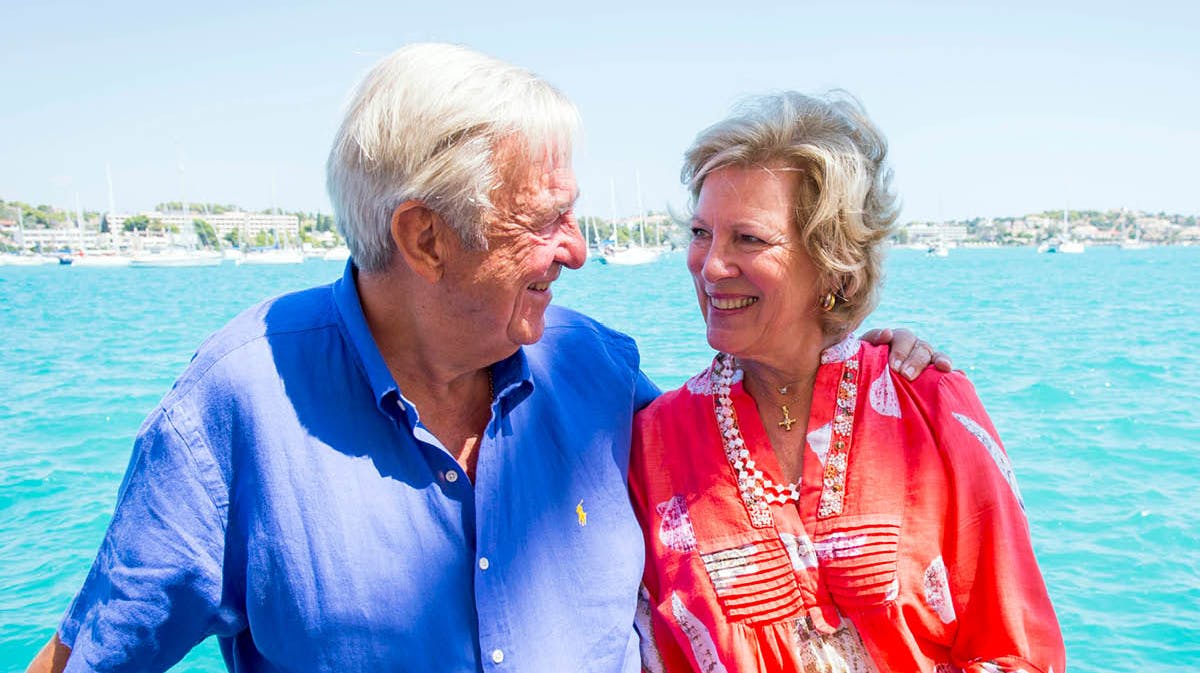 Kong Konstantin og dronning Anne-Marie. Taget i forbindelse med deres store guldbryllupsinterview med BILLED-BLADET i 2014.
