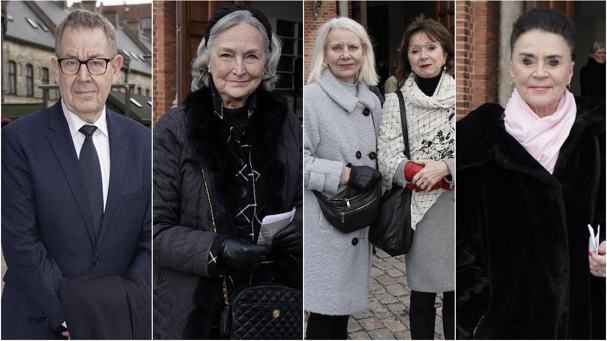 Gæster til Lise Nørgaards bisættelse