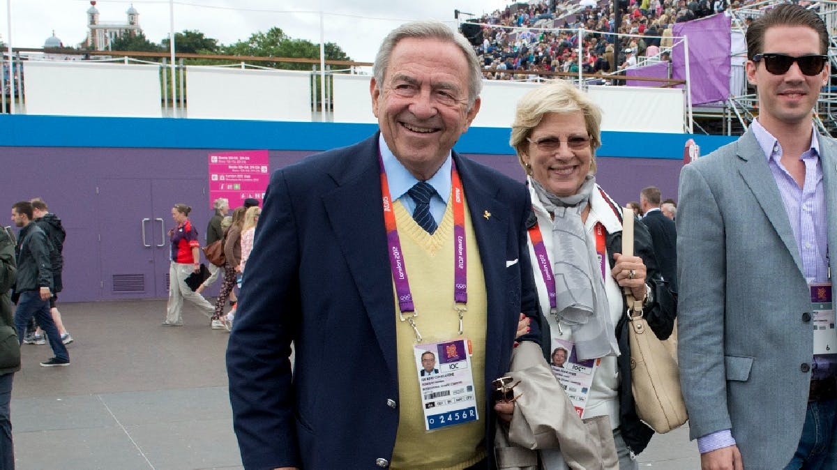 Kong Konstantin og dronning Anne-Marie med prins Philippos