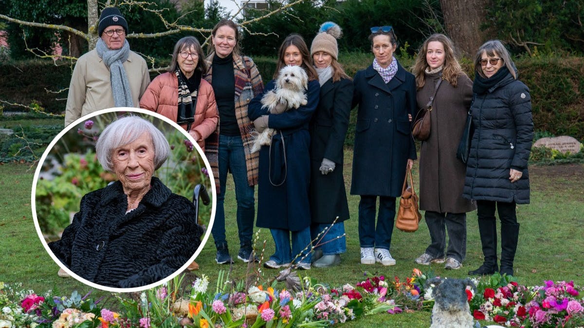 Lise Nørgaards familie besøger Sankt Ibs Kirkegård i Roskilde.