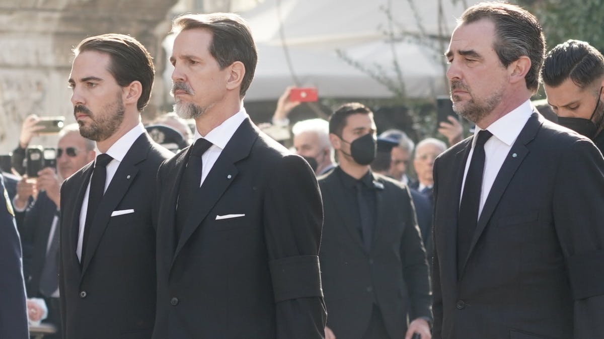 Prins Philippos, kronprins Pavlos og prins Nikolaos