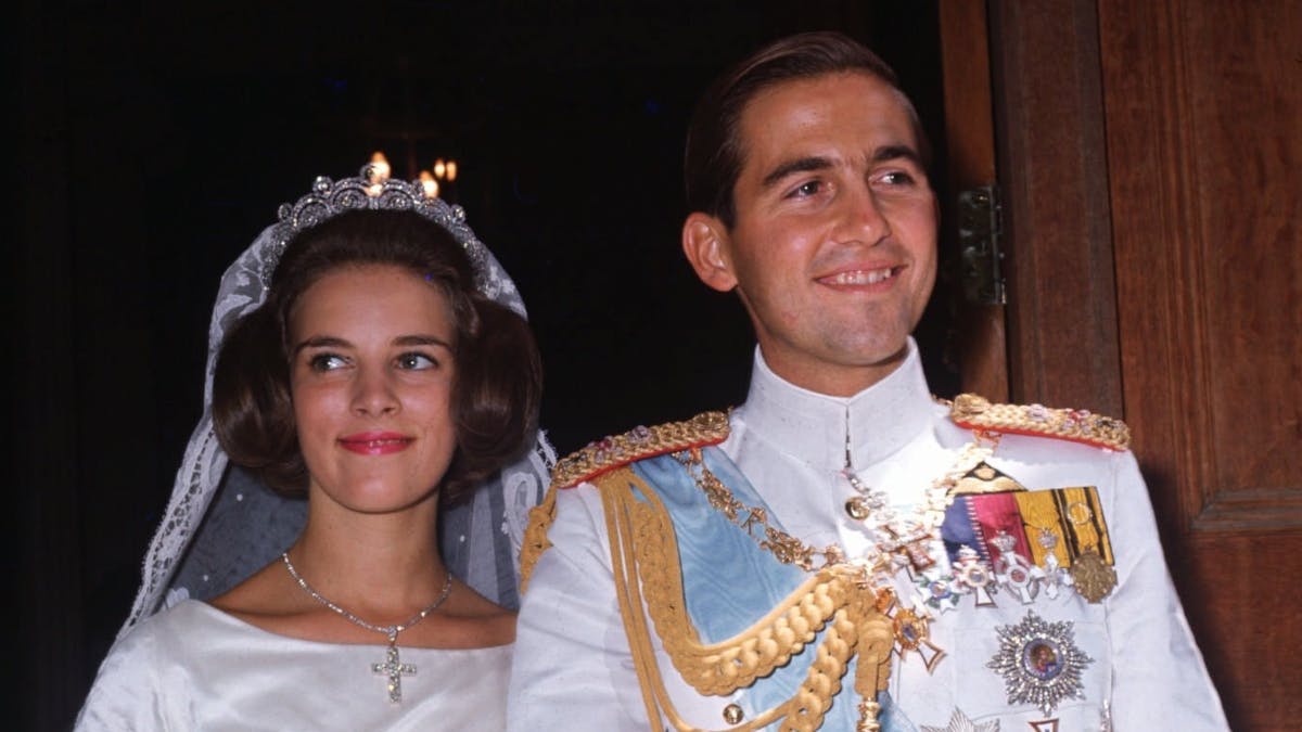 Dronning Anne-Marie og kong Konstantin blev gift i 1964