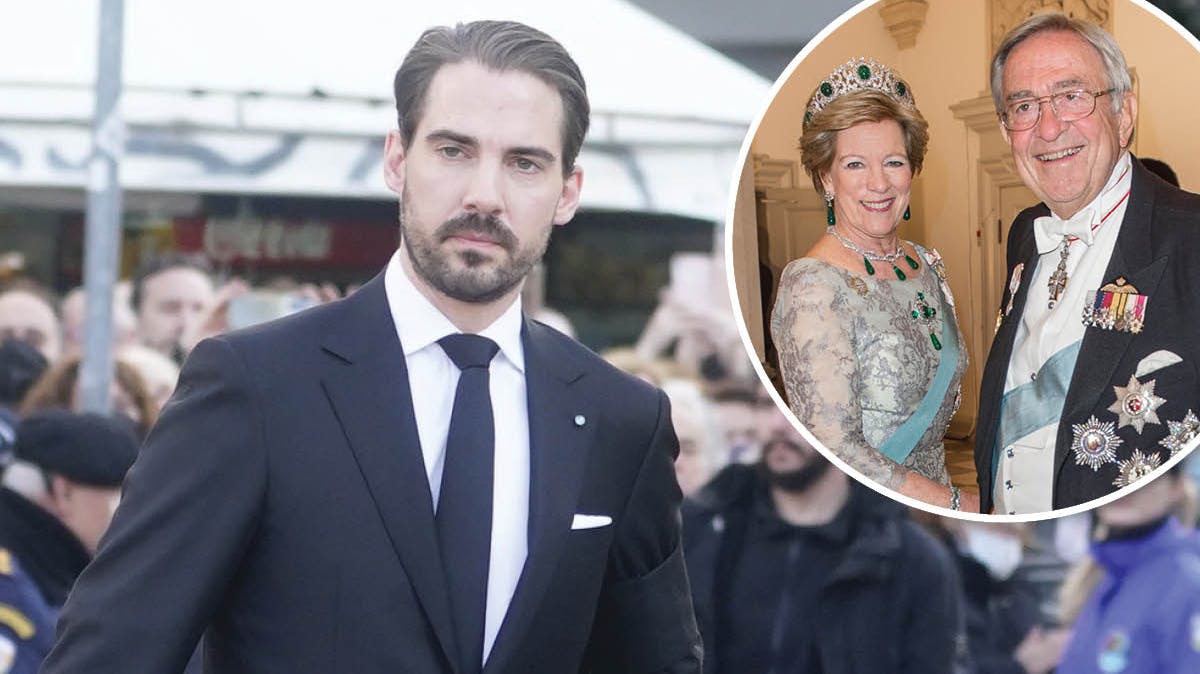 Den græske kongefamilie ankommer til kong Konstantins begravelse i Metropolis-katedralen