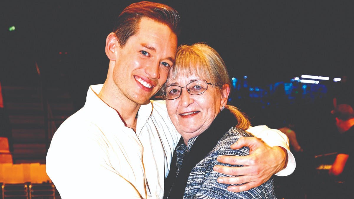 Morten Kjeldgaard med sin mor, Inge-Lise