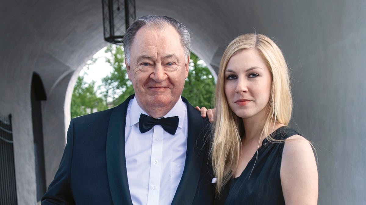 Grev Ditlev med sin datter, Amalie. 