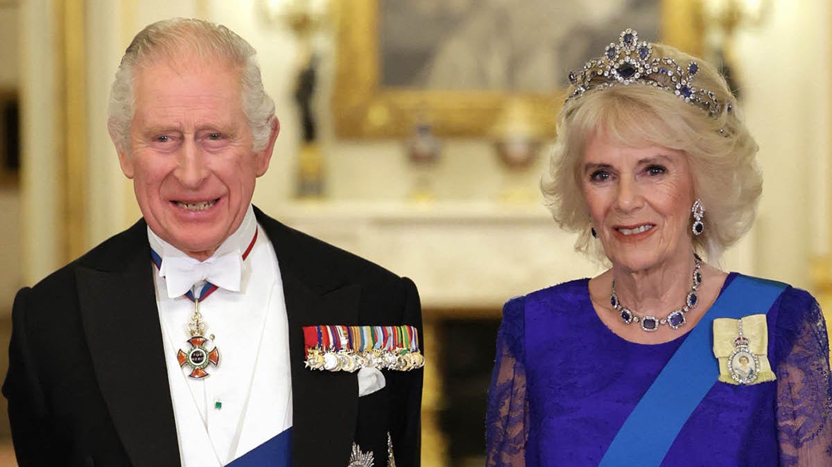 Kong Charles og dronning Camilla. 