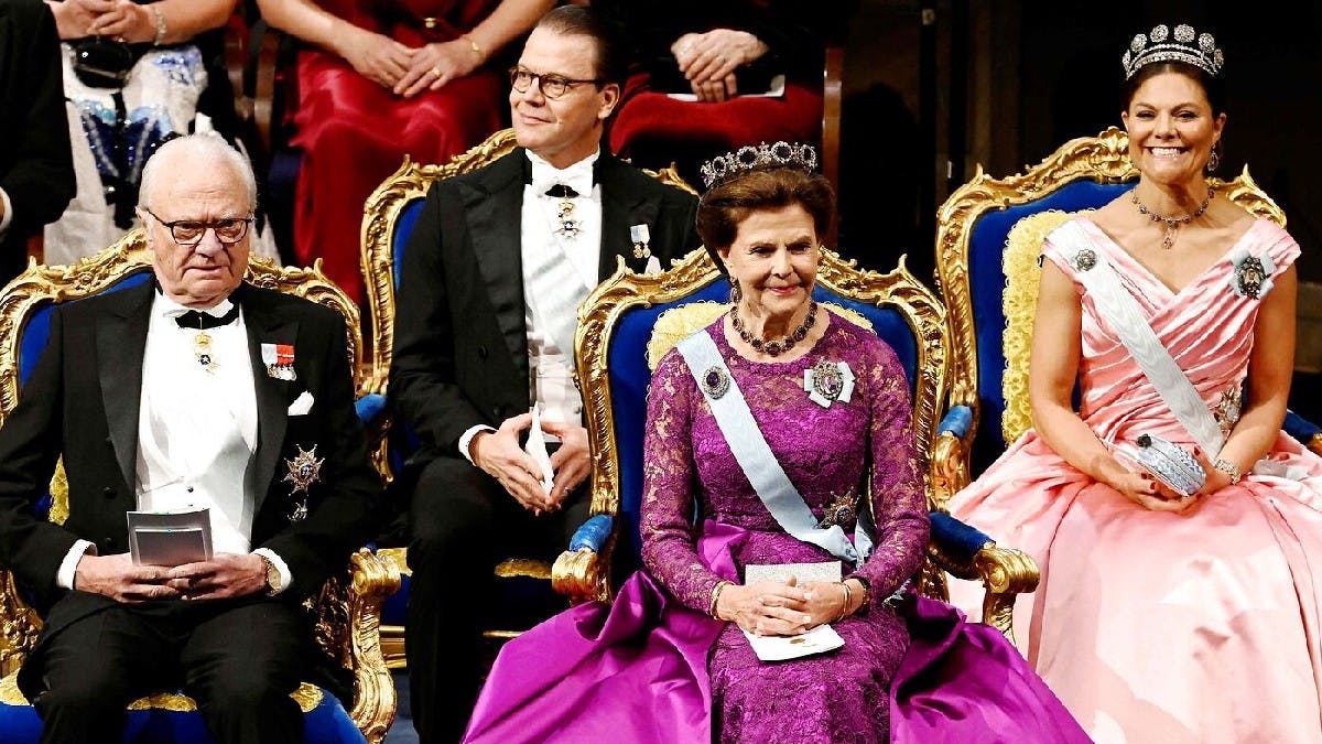 Kong Carl Gustaf og dronning Silvia, prins Daniel og kronprinsesse Victoria