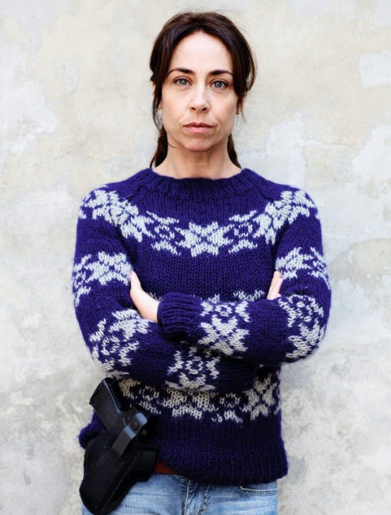 Sofie Gråbøl som Sarah Lund fra tv-serien "Forbrydelsen".