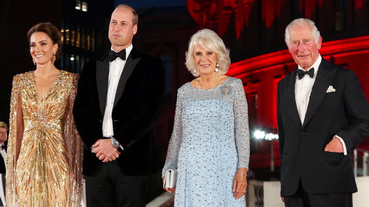 Prinsesse Catherine, prins William, dronning Camilla og kong Charles&nbsp;
