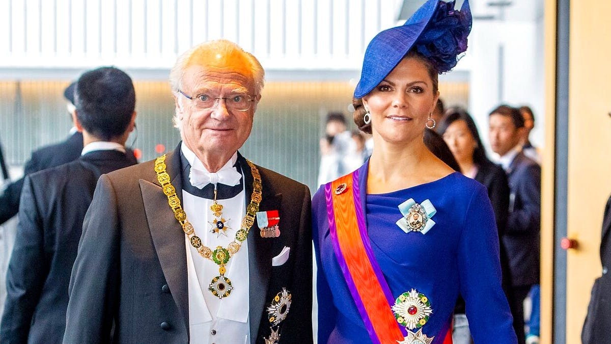Kong Carl Gustaf og kronprinsesse Victoria