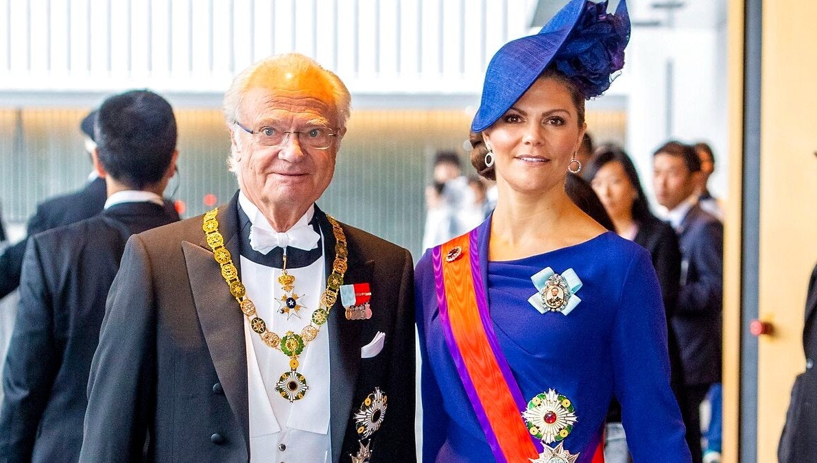 Kong Carl Gustaf og kronprinsesse Victoria