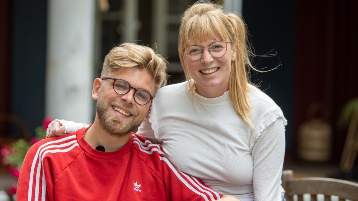 Jonathan og Rikke fra "Alene sammen"
