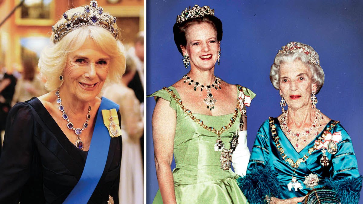 Dronning Camilla, dronning Margrethe og dronning Ingrid.