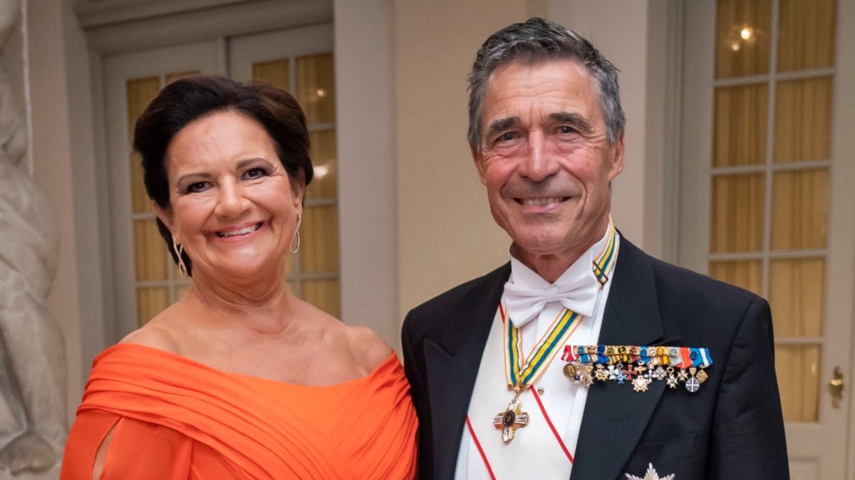 Anne-Mette Rasmusen og Anders Fogh Rasmussen. 