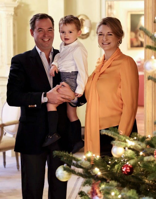 Arvestorhertug Guillaume, prins Charles og arvestorhertuginde Stéphanie. 