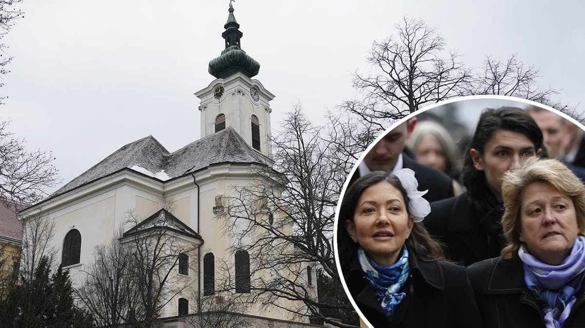 Gæsterne ankommer til Christa Manleys bisættelse i Wien.