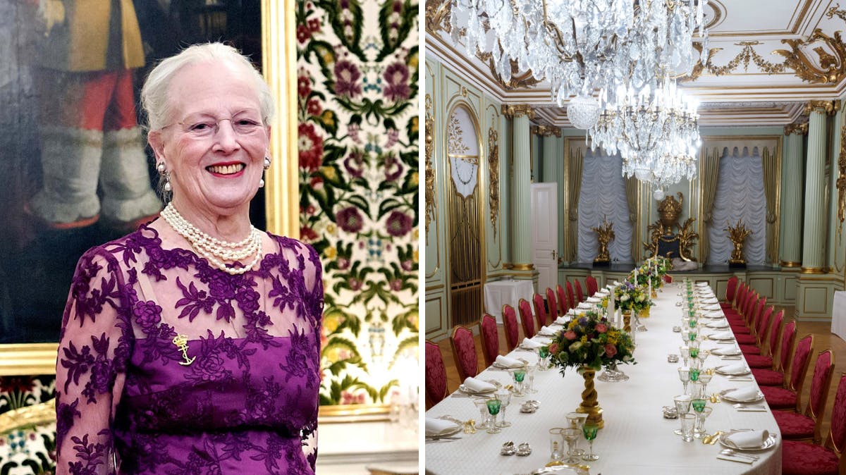 Dronning Margrethe inviterede indenfor til taffel&nbsp;
