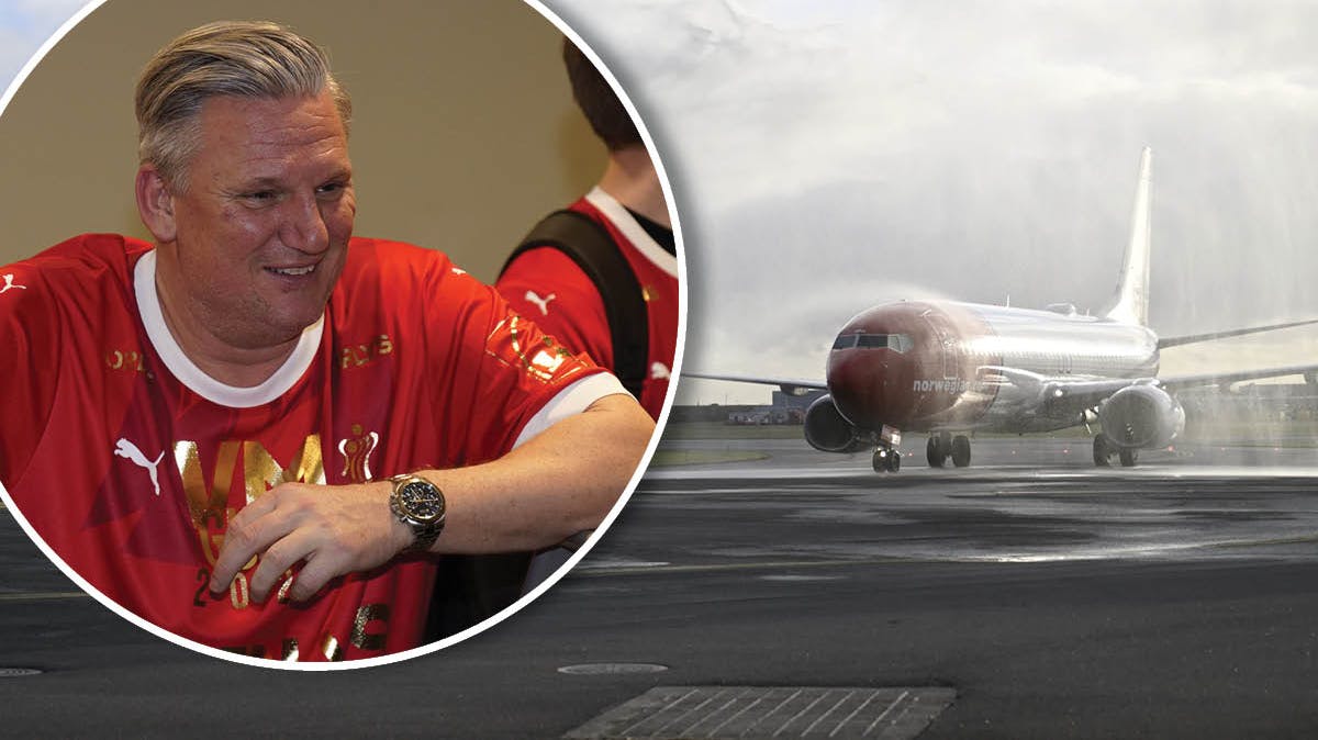 Håndboldherrerne bliver modtaget i lufthavnen efter VM-sejren. 