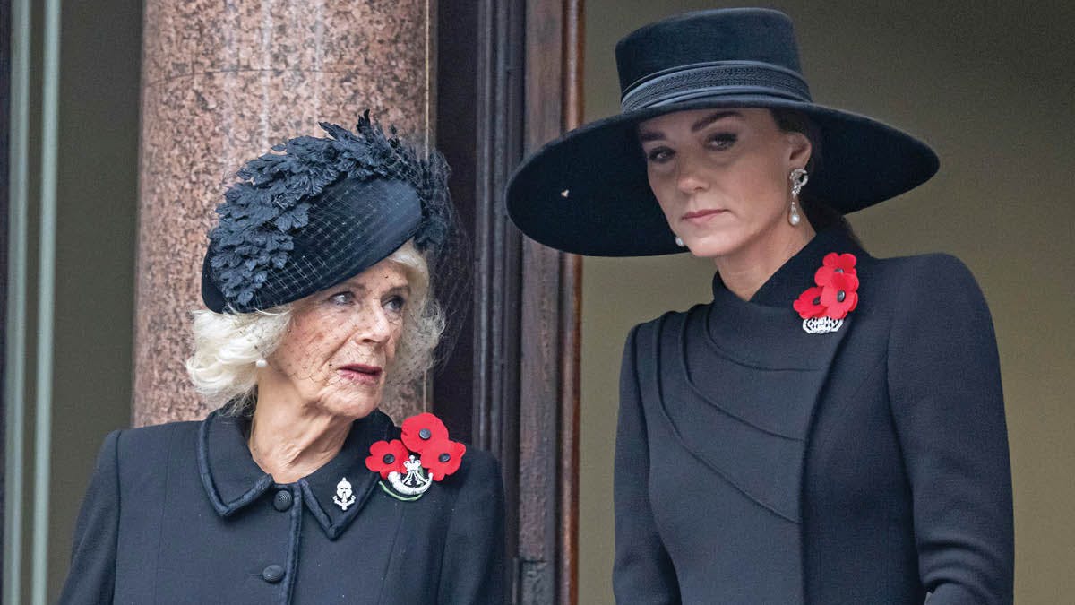 Dronning Camilla og prinsesse Catherine ved Remembrance Sunday i november 2022.
