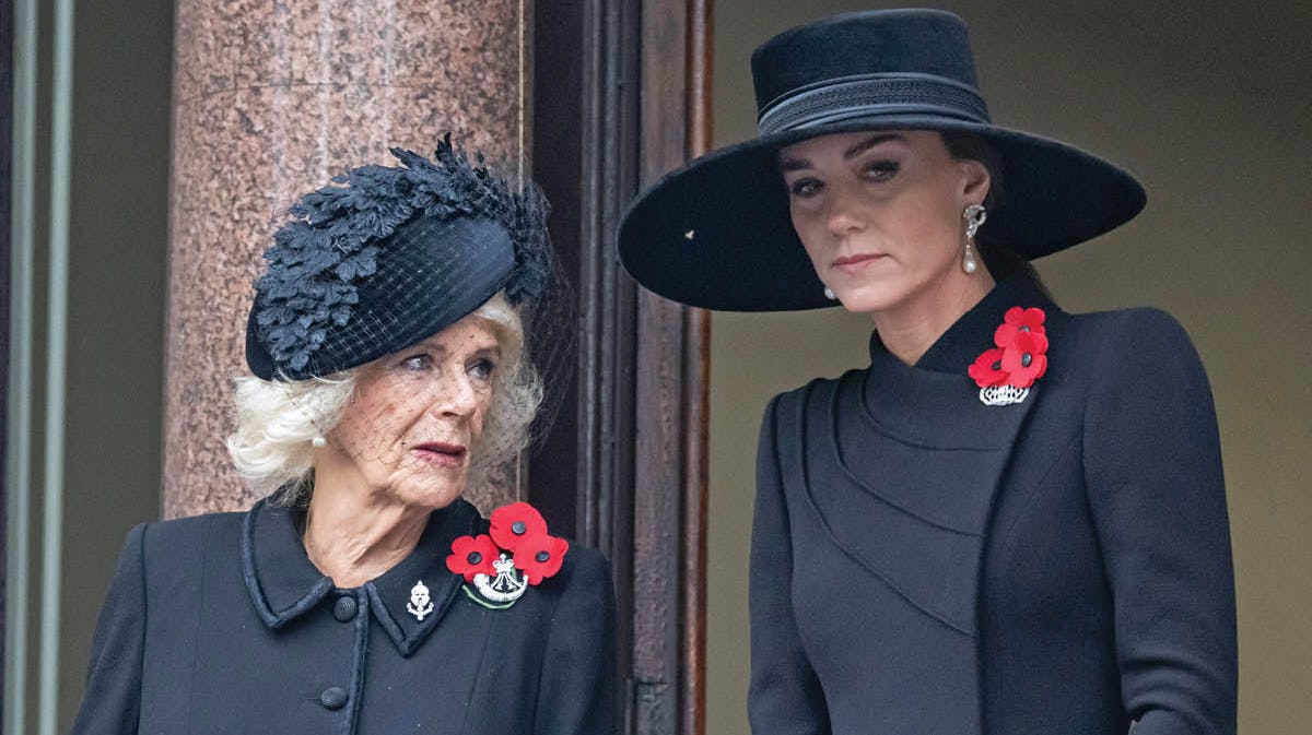 Dronning Camilla og prinsesse Catherine ved Remembrance Sunday i november 2022.