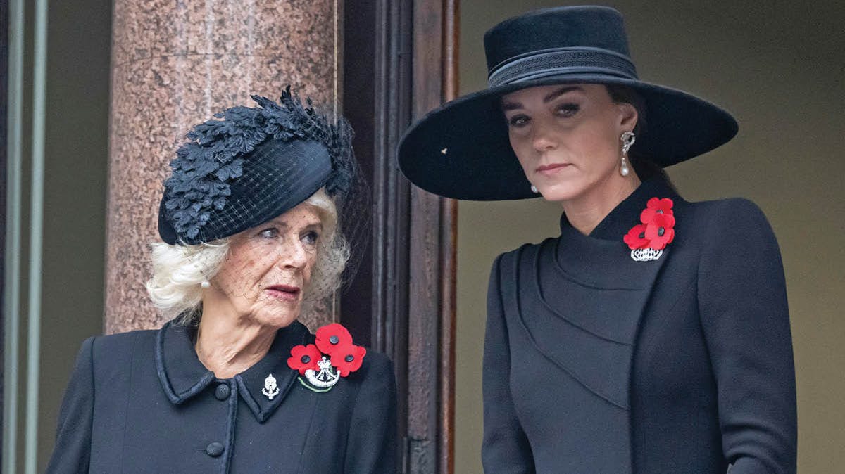 Dronning Camilla og prinsesse Catherine ved Remembrance Sunday i november 2022.