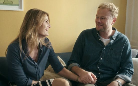Christian Degn og Trine i "Degn vil være far". 