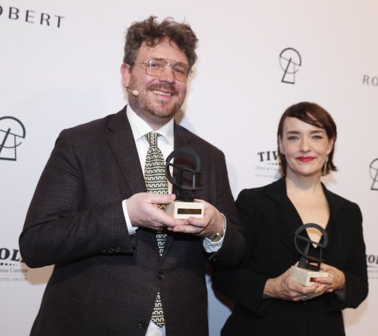 Frederik Cilius og Maria Rossing vandt begge en Robert lørdag aften. 
