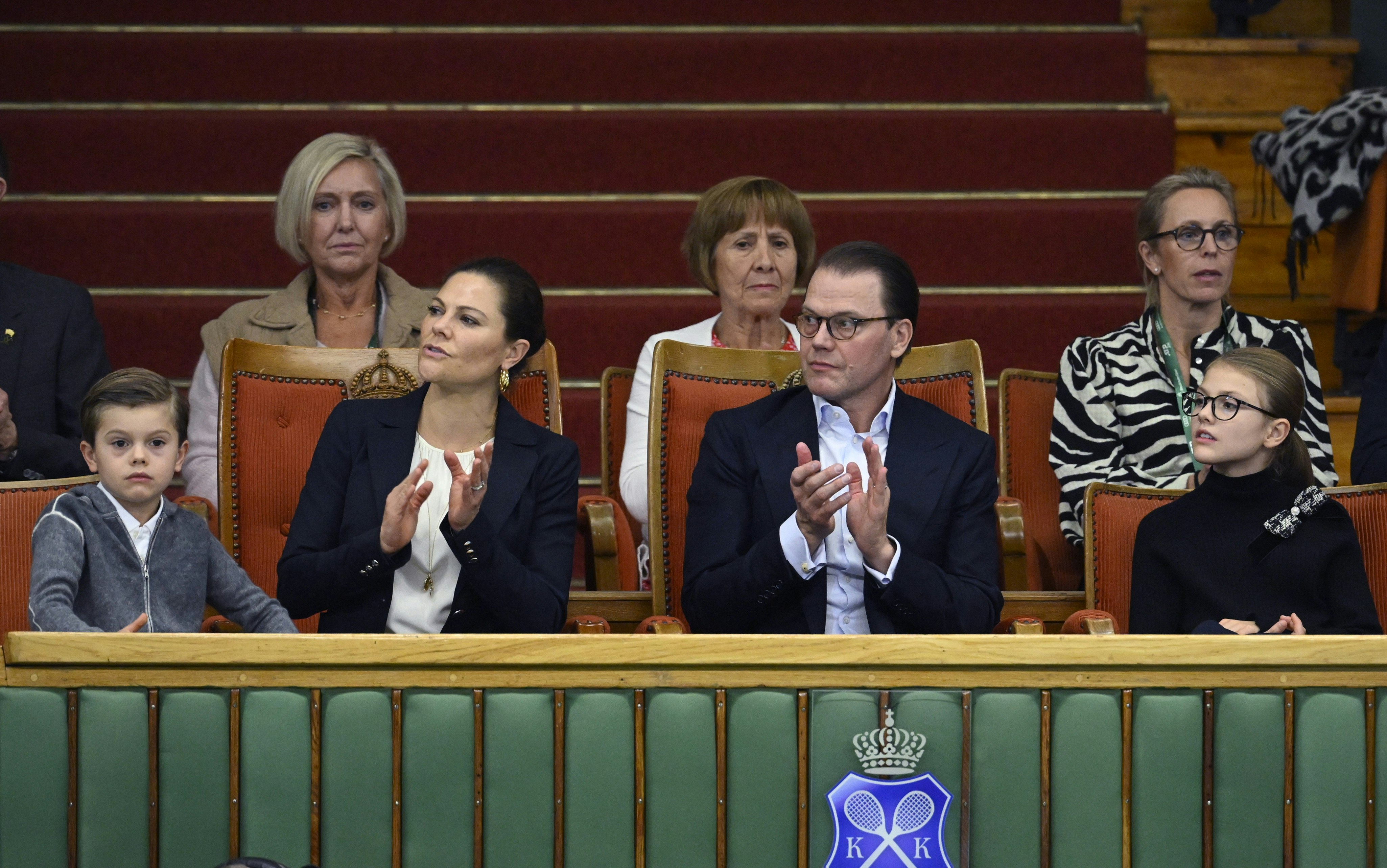 Prins Oscar, kronprinsesse Victoria, prins Daniel og prinsesse Estelle
