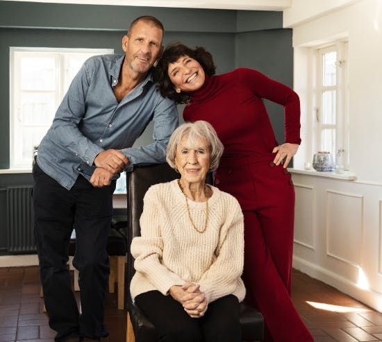 Lise Nørgaard med Susanne Bier og Anders Thomas Jensen.
