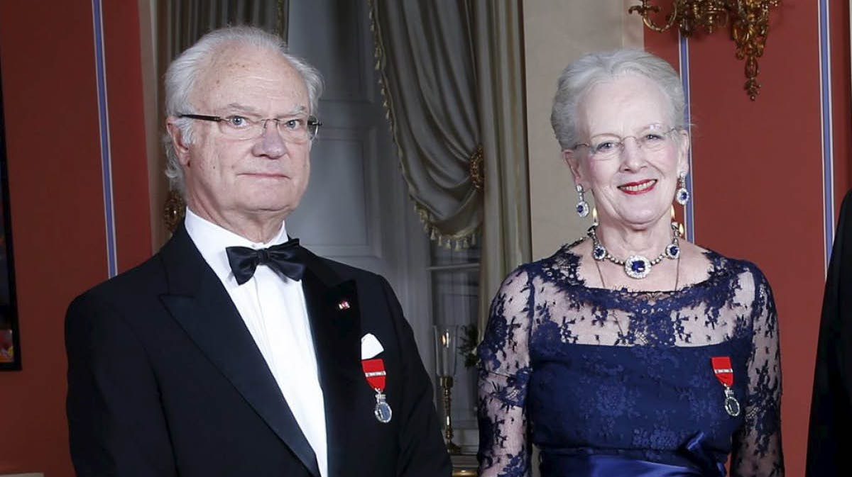 Kong Carl Gustaf og dronning Margrethe.
