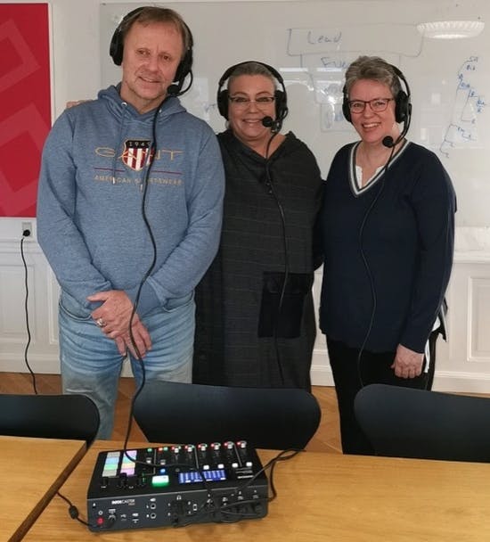 Claus Elgaard med Helena Blach Lavrsen og Trine Qvist.&nbsp;
