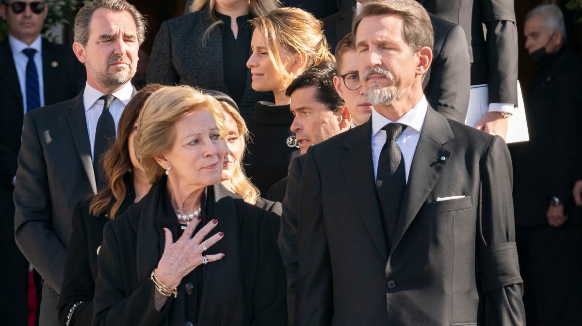 Dronning Anne-Marie og kronprins Pavlos