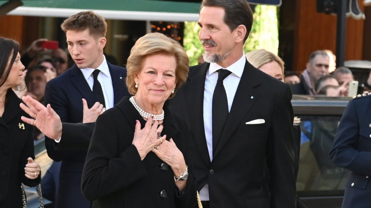 Dronning Anne-Marie og kronprins Pavlos