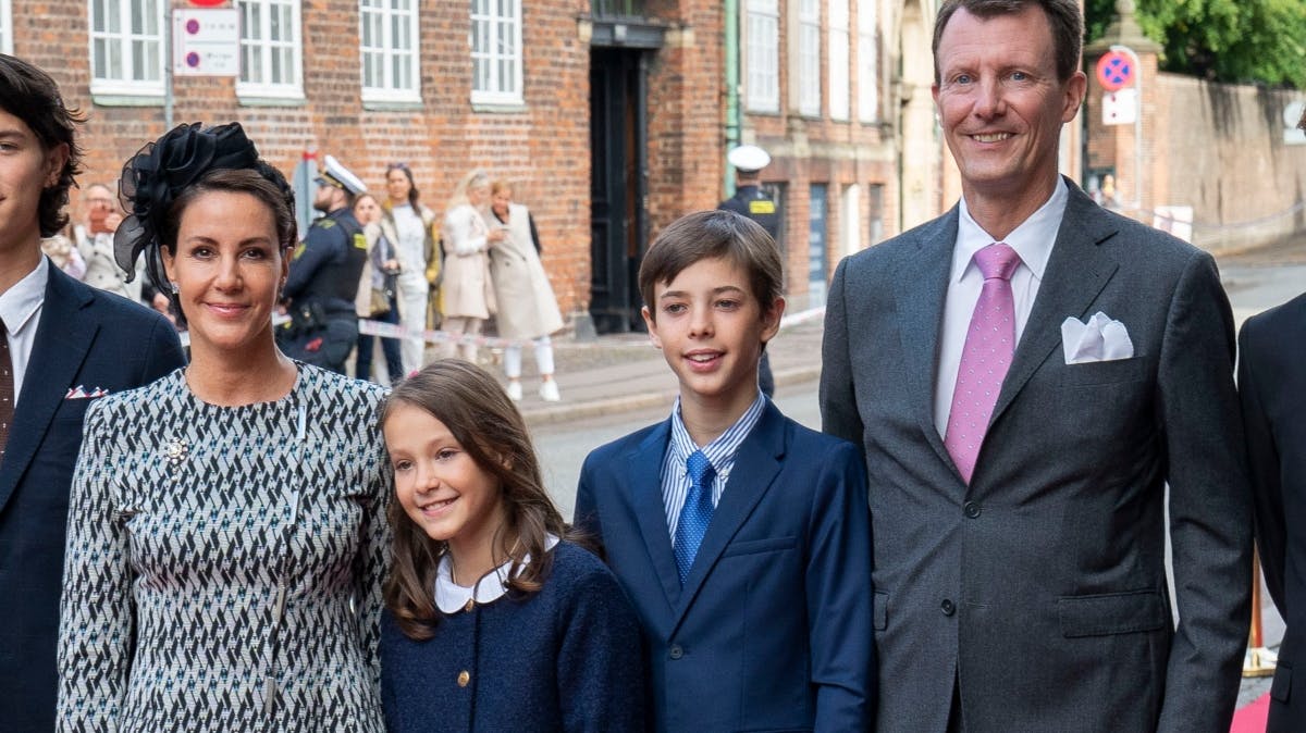 Prinsesse Marie og prins Joachim med Athena og Henrik