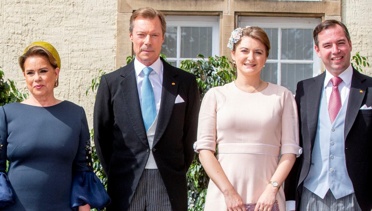 Storhertuginde Maria Teresa, storhertug Henri, arvestorhertuginde Stéphanie og arvestorhertug Guillaume