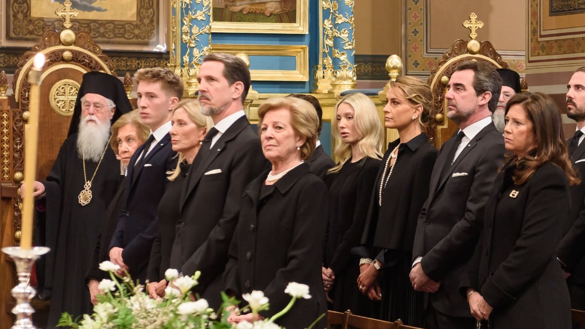 Dronning Anne-Marie med den nærmeste familie 