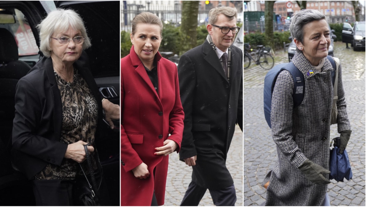 Pia Kjærsgaard, Mette Frederiksen, Troels Lund Poulsen og Margrethe Vestager.