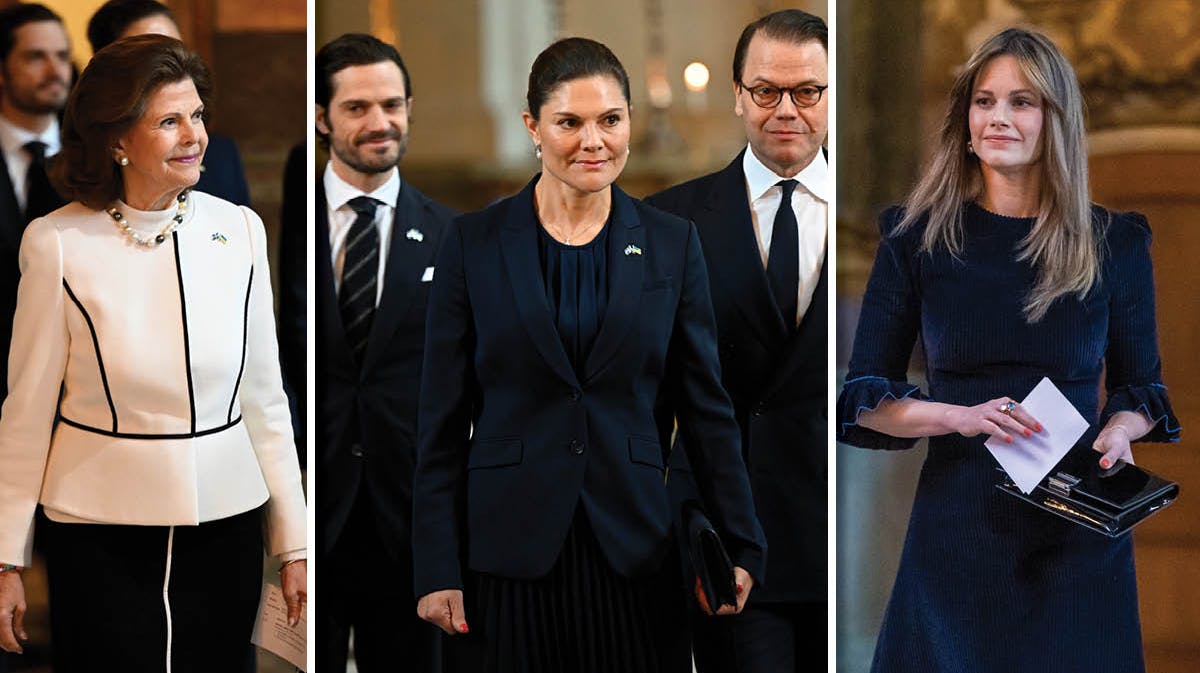 Den svenske kongefamilie var fredag til gudstjeneste på årsdagen for Ruslands invasion af Ukraine. 