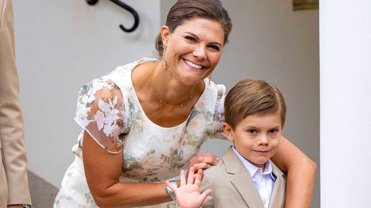 Kronprinsesse Victoria og prins Oscar.