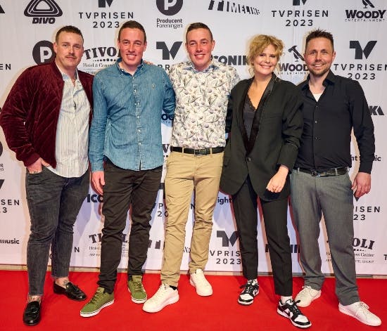 Sofie Linde med vennerne fra "Linde på Langeland". 