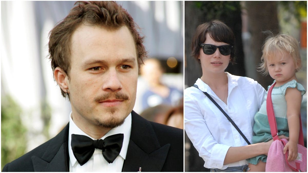 Heath Ledger, Michelle Williams og datteren Mathilda i 2007.