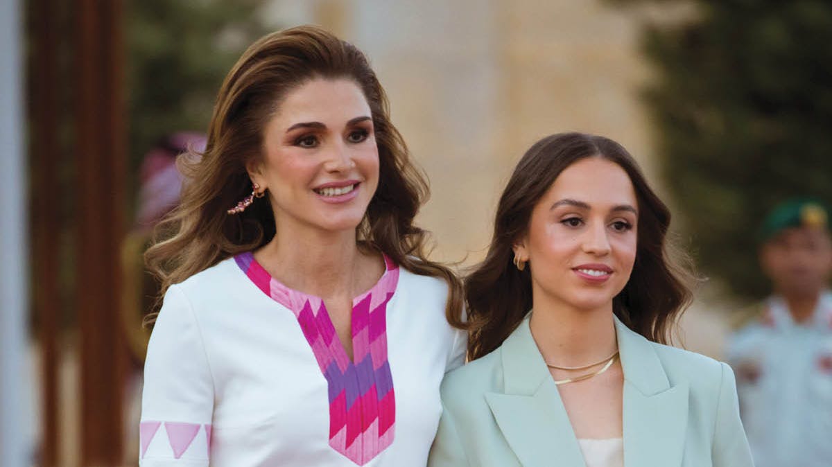 Dronning Rania og prinsesse Iman.
