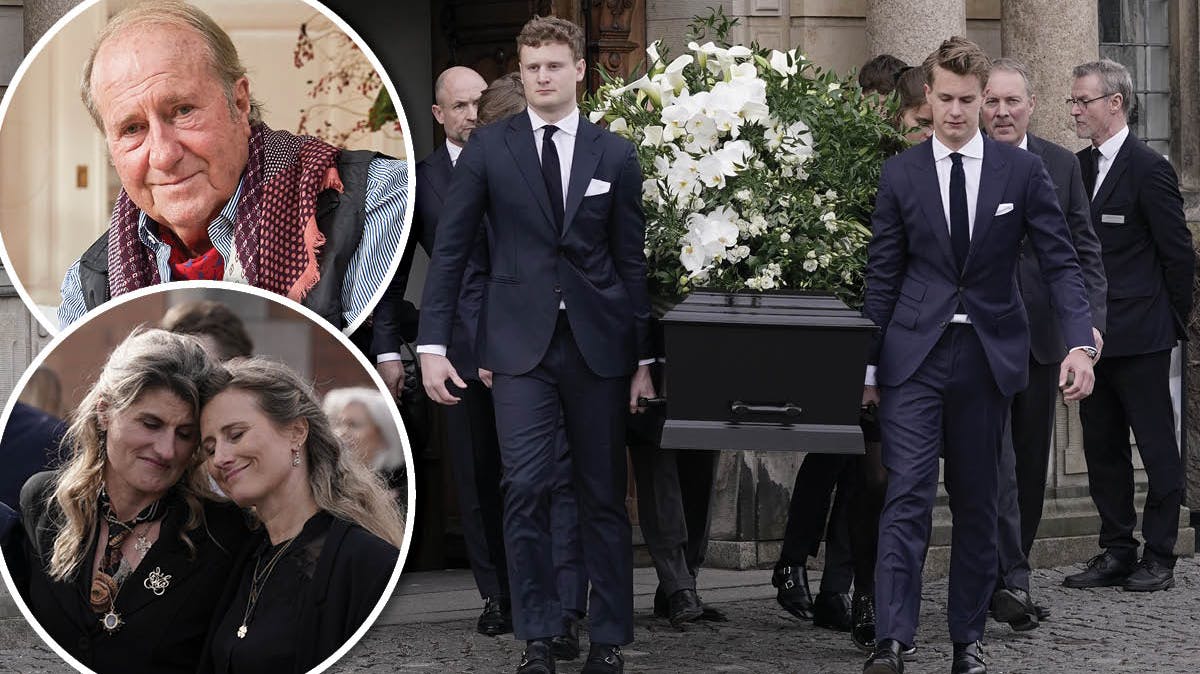 Familien siger et sidste farvel til Erik Brandt. 