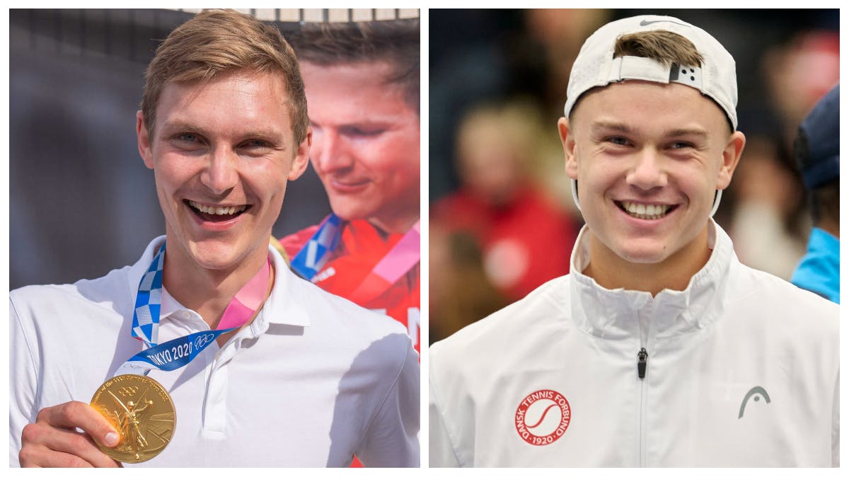 Viktor Axelsen og Holger Rune&nbsp;
