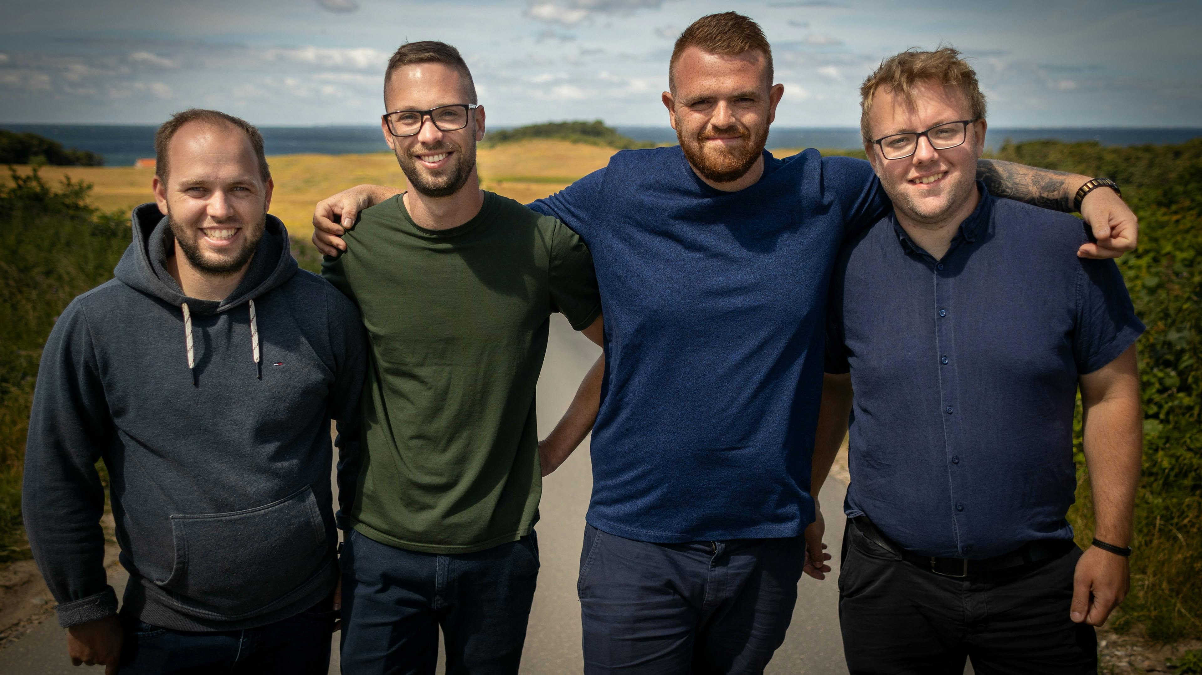 Andreas, Jannich, Kresten og Mads fra "Kærlighed hvor kragerne vender"