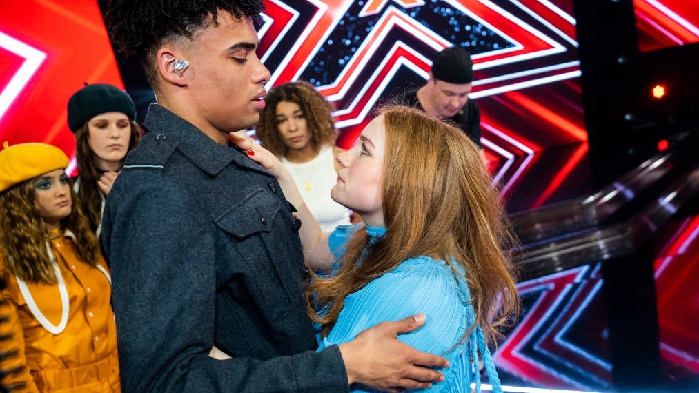 Samuel og Clara fandt kærligheden i "X Factor".